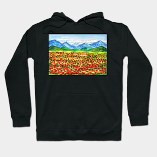 Field with poppies Hoodie